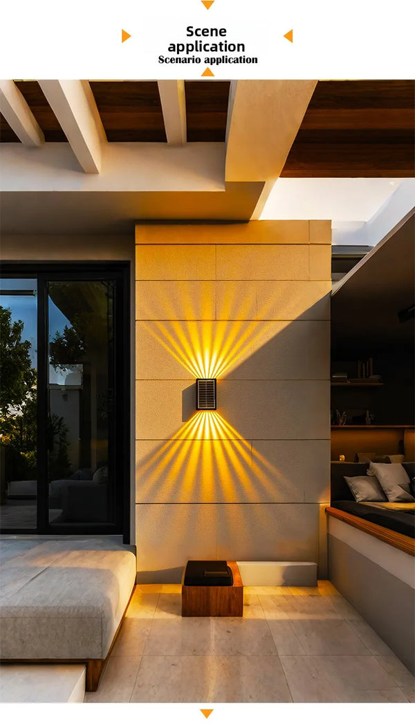 Solar Wall Washing Lamp – Outdoor Waterproof Courtyard Spotlight & Landscape Wall Decoration Light