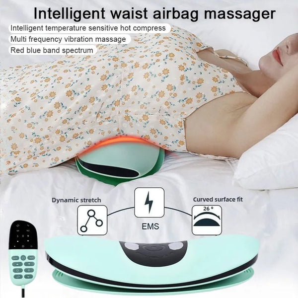 Intelligent Lumbar Massager – Electric Waist Traction Device with Heat & Vibration