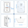 Wall Outlet Extender – 6 AC Outlets + 4 USB Ports (2 USB-C) Fast Charging Power Strip