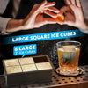 Food-Grade Silicone Ice Tray – Large Square Ice Maker for Drinks & Meal Prep (2PCS)