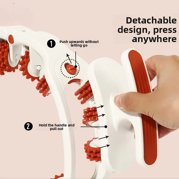 Ring Leg Massager Massage Roller with Detachable Handles for Full Body Relaxation