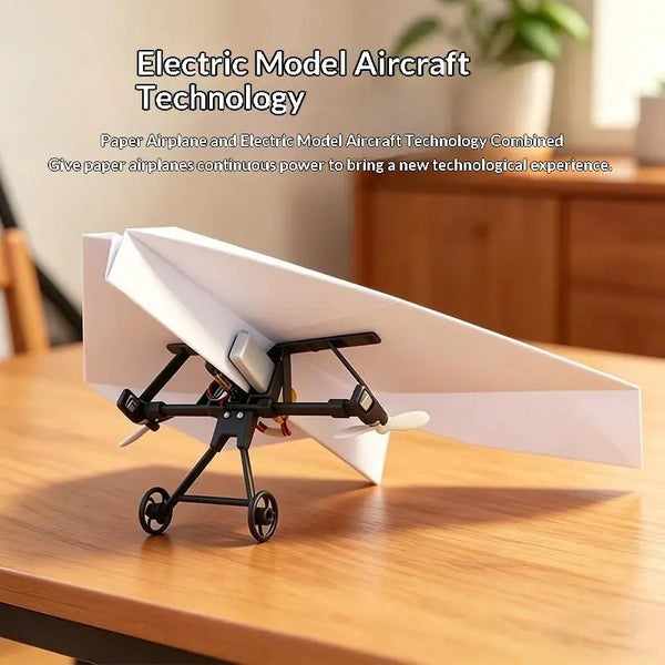 RC Paper Airplane Electric DIY Kit – Foldable Lightweight Remote Control Plane