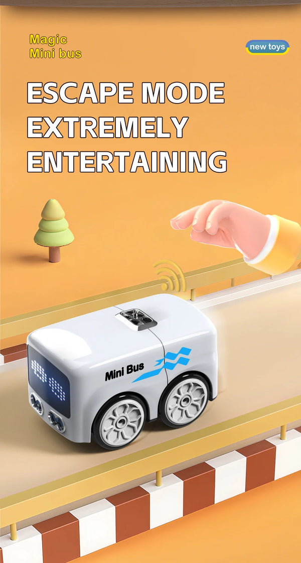 Intelligent Gesture Sensing Remote Control Cartoon Car with Auto-Follow, Obstacle Avoidance & LED Animation
