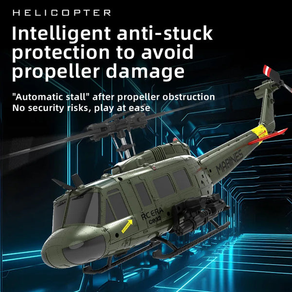 RC ERA C032 (UH-1) 6-Channel Stunt Helicopter – Aileron-Free Reverse Flight Electric Remote-Controlled Model