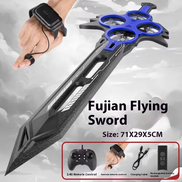 Hand-Gesture Controlled Flying Sword Toy Drone – Sword-Shaped RC Airplane with 360° Flip