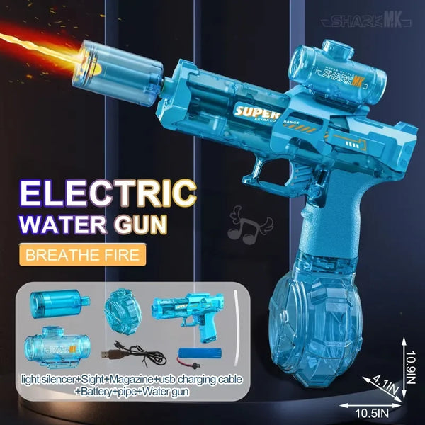 LED Electric Water Gun – Automatic Water Pistol with Lights for Summer Outdoor Fun