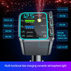 5-in-1 Car Charger with Retractable Cable, PD30W & Voltage Display