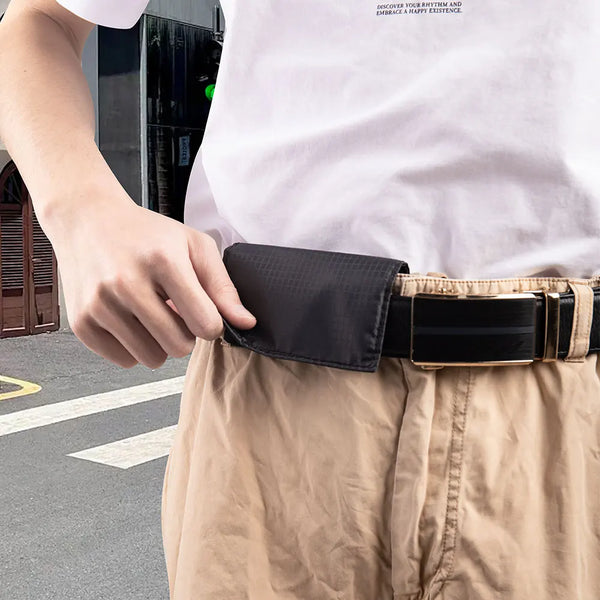 Anti-Theft RFID Blocking Travel Pouch Money Belt Bag for Men & Women