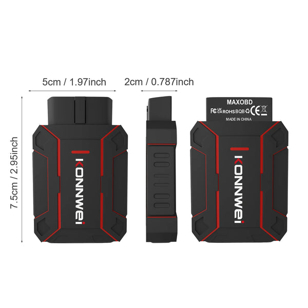KONNWEI Bluetooth OBD2 Scanner – Wireless Car Diagnostic Tool with App Support