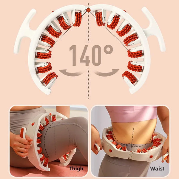 Ring Leg Massager Massage Roller with Detachable Handles for Full Body Relaxation