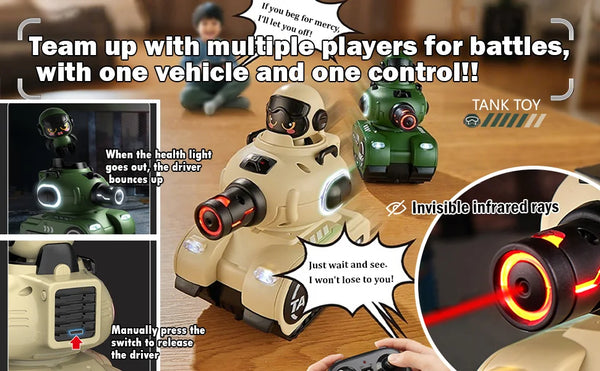 2-Pack RC Combat Battle Tanks