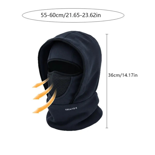 Waterproof Polar Fleece Balaclava with Thermal Hooded Neck Warmer