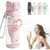 690ml 2-in-1 Hydration Fan Water Bottle – Rechargeable 3-Speed Cooling Sports Cup