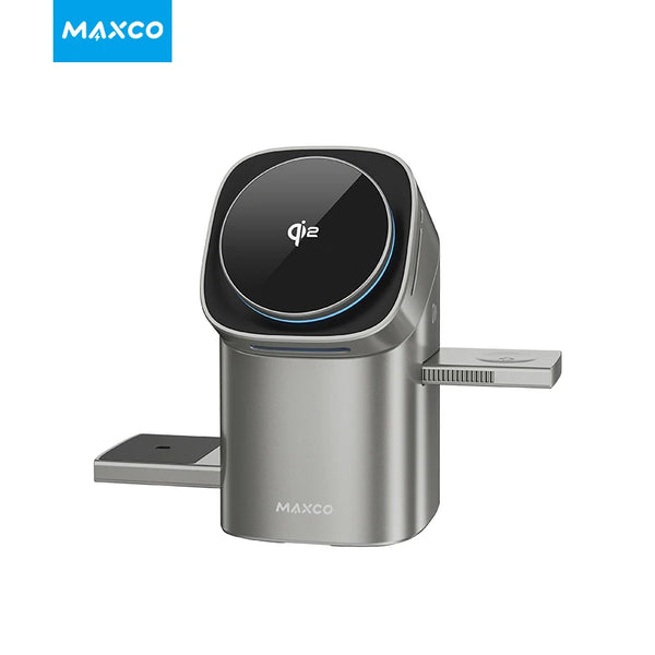 Qi2 Magnetic Wireless Charger – 15W 3-in-1 for iPhone, Watch & AirPods