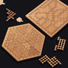 Impossible Wooden Puzzle IQ Board – Brain-Teaser Jigsaw & Tangram Puzzle with Multi-Level Difficulty