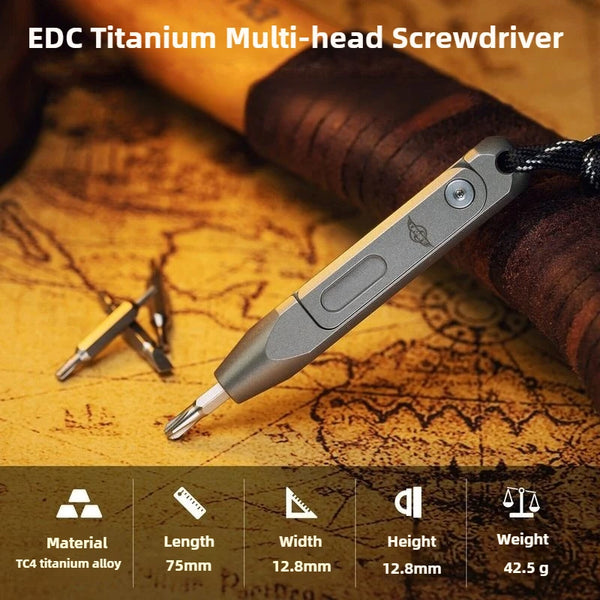 Otacle D1 TC4 Titanium Alloy Multi-Head Screwdriver – Portable EDC Precision Repair Tool