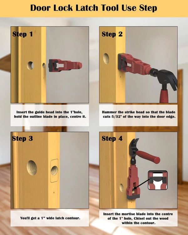 Professional Door Latch Mortise Installation Kit