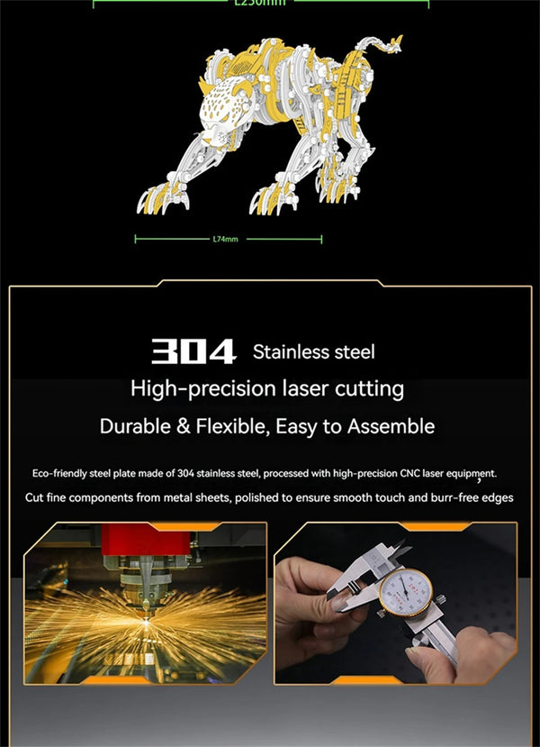 DIY Assembly 3D Metal Mechanical Model Kit – Scorpion, Cheetah, Wasp, Falcon, Pterosaur & Phoenix