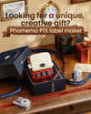 Portable Bluetooth Label Printer with Rechargeable Battery & Fast Printing
