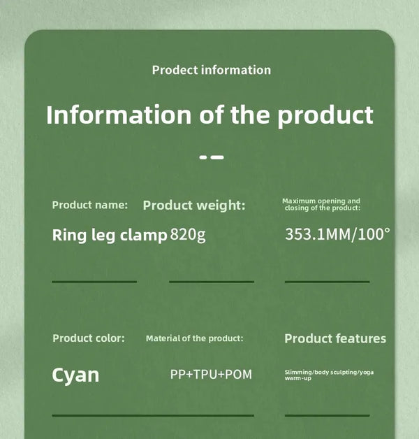 Ring Leg Massager Massage Roller with Detachable Handles for Full Body Relaxation