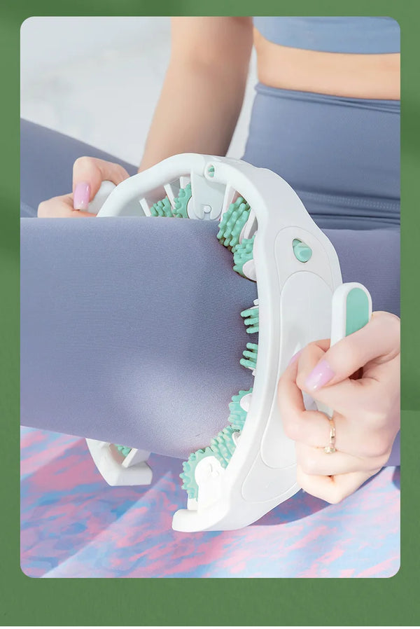 Ring Leg Massager Massage Roller with Detachable Handles for Full Body Relaxation