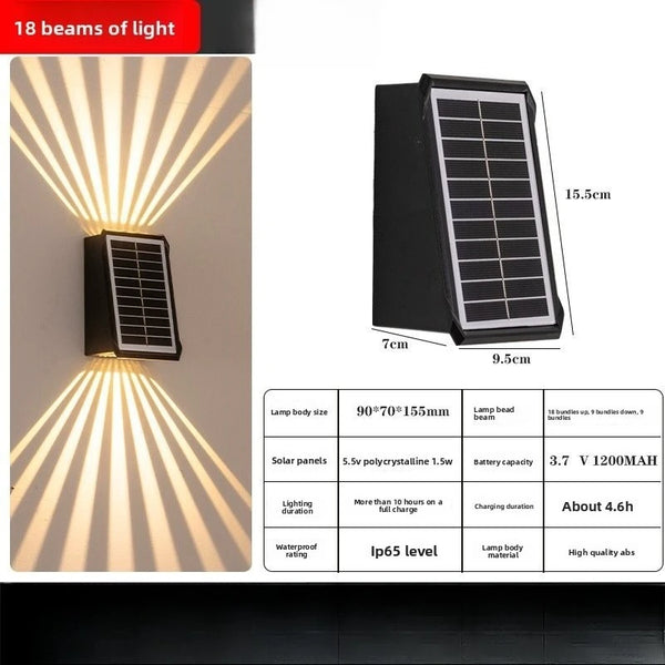 Solar Wall Washing Lamp – Outdoor Waterproof Courtyard Spotlight & Landscape Wall Decoration Light