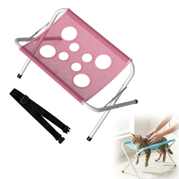 Foldable Pet Bathing & Grooming Stand – Portable Small Dog & Cat Support Rack