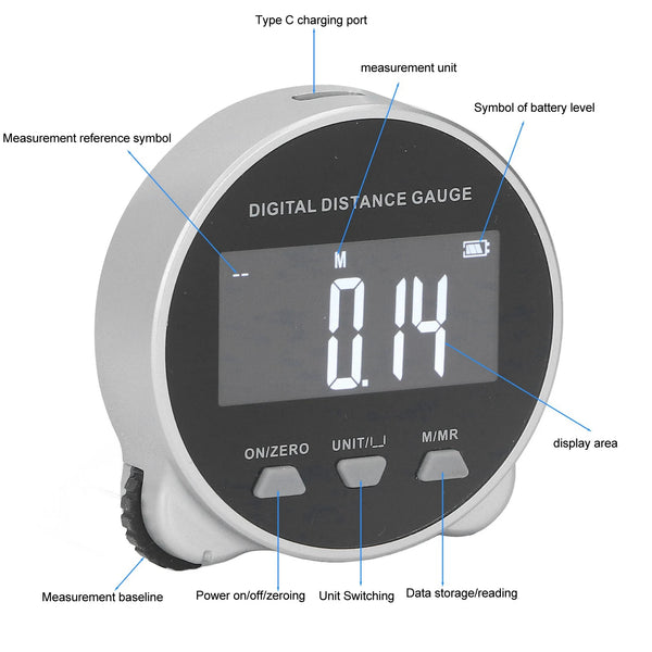 Digital Rolling Tape Measure – Electronic Ruler for Curves & Straight Lines