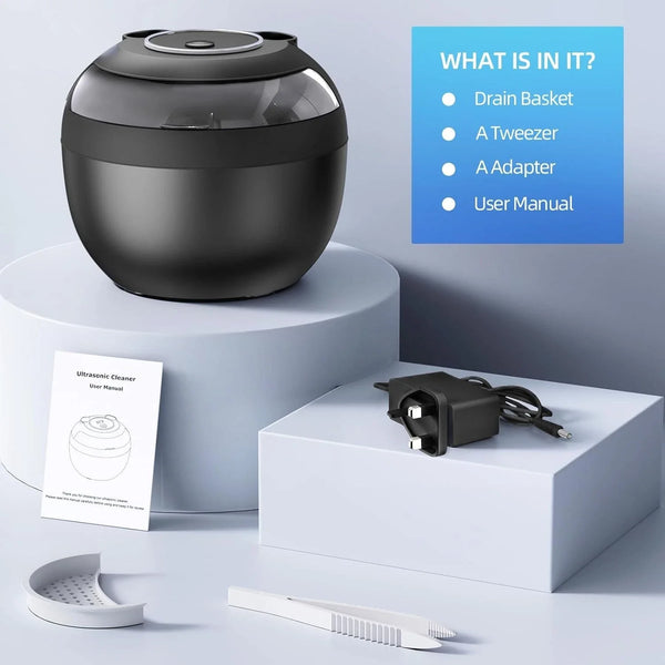 Ultrasonic Denture Cleaner – 45kHz Portable Retainer & Orthodontic Cleaning Machine