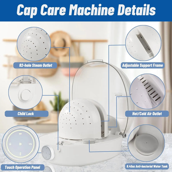 Automatic Cap Care Machine – Steam Ironing & Hot/Cold Air Hat Shaper