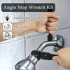 Plumbing Angle Stop Wrench Kit with Sillcock Key & Sleeve Puller