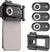 3-in-1 Smartphone Microscope Lens with LED Light – 100X / 150X / 200X Magnification for Android & iPhone