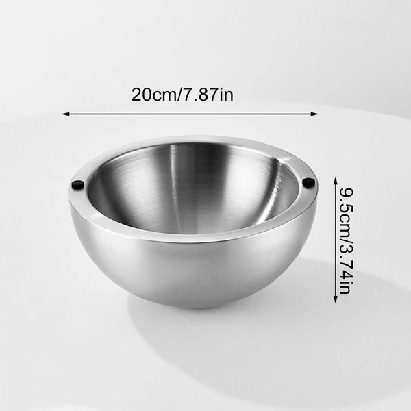 Chilled Serving Bowl – Double-Walled Stainless Steel Insulated Bowl for Dips, Sauces & Salads