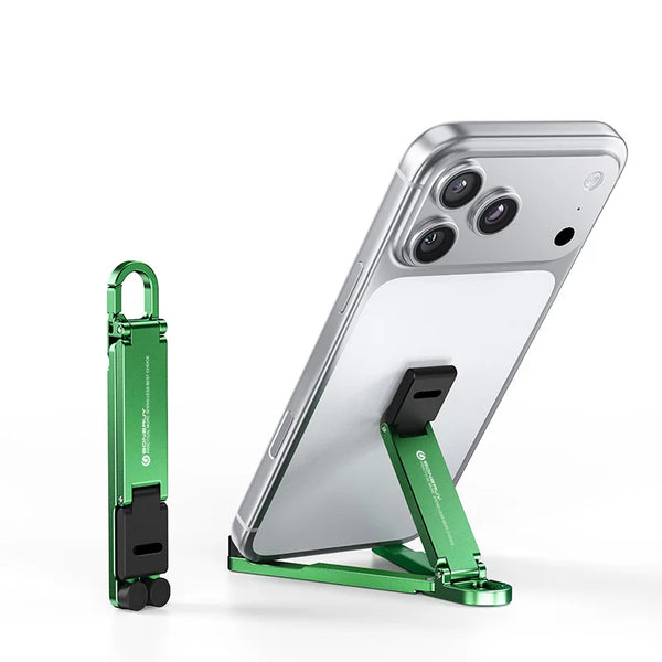 Desktop Aluminum Alloy Folding Phone Holder – Portable Keychain Universal Smartphone Stand