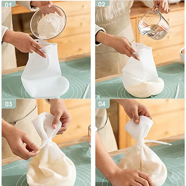 Silicone Kneading Dough Bag Kitchen Flour Mixer Versatile Bread Pastry Pizza Bakeware Cooking Tool
