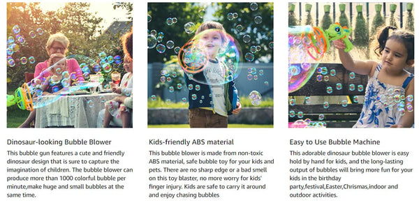 High-Output Bubble Blower Toy for Children & Toddlers, Party & Birthday Gift