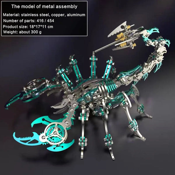 DIY Assembly 3D Metal Mechanical Model Kit – Scorpion, Cheetah, Wasp, Falcon, Pterosaur & Phoenix