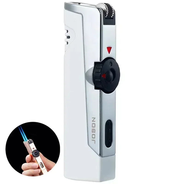 JOBON 4-Torch Jet Windproof Inflatable Lighter – Metal Flint Grinding Wheel Gas Lighter