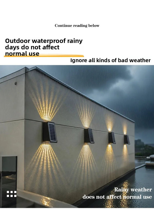 Solar Wall Washing Lamp – Outdoor Waterproof Courtyard Spotlight & Landscape Wall Decoration Light