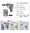 Metal Folding Gun-Style Jet Lighter – Windproof Butane Gas Red Flame Gyroscope Lighter with Laser