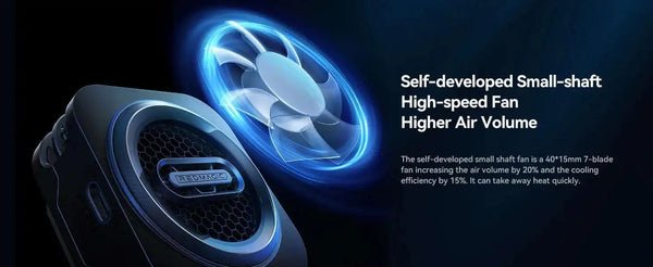 30W Magnetic Liquid Cooling Fan with RGB Lighting & AI Temperature Control for Mobile Phones and Tablets
