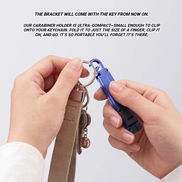Desktop Aluminum Alloy Folding Phone Holder – Portable Keychain Universal Smartphone Stand