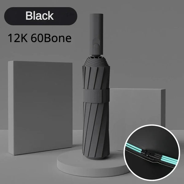 Automatic Windproof Umbrella with 72-Bone Frame & UV Protection