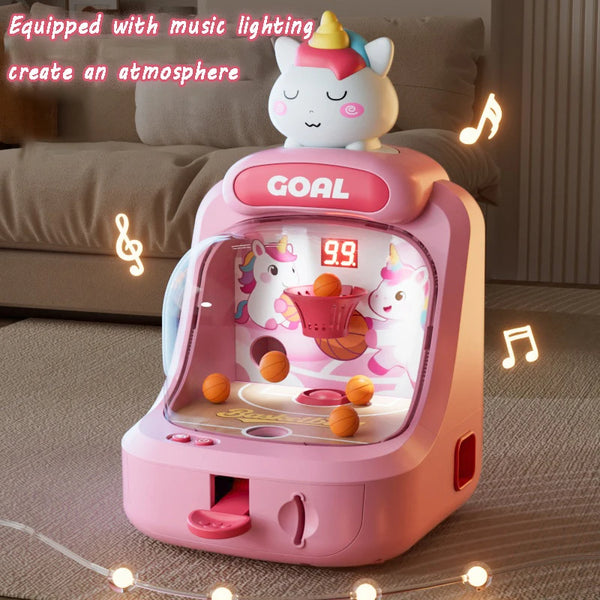 Kids Pinball Basketball Shooting Game – Electronic Scoring Arcade Board Toy