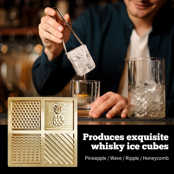 Luxury Brass Ice Stamp for Cocktails