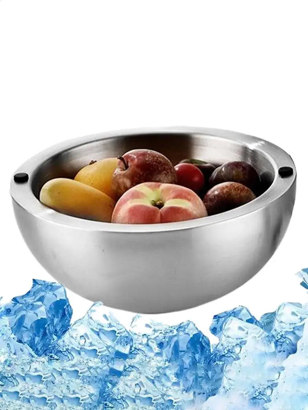 Chilled Serving Bowl – Double-Walled Stainless Steel Insulated Bowl for Dips, Sauces & Salads