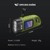 Solar Hand Crank LED Emergency Light with 200m Range & Weatherproof Hook