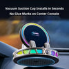 Smart Clamping Car Phone Mount with RGB Light & 360° Rotation