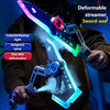 Outdoor LED Sword-Axe Transforming Toy with Mist Effect & Multi-Color Lights