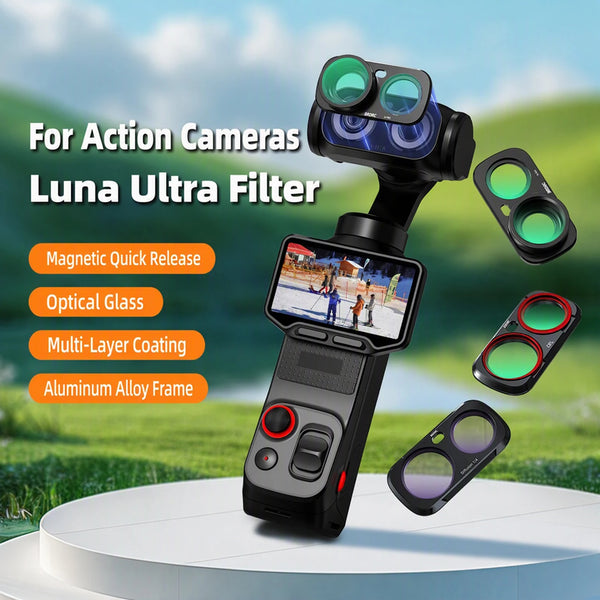 Wide Angle Camera Lens for Insta360 Luna Ultra – 115° Magnetic Glass Filter